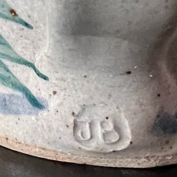 Handcrafted Hand Painted Pottery Mug Embossed w/ Word SAWBILL ~ Minnesota - Picture 9 of 9